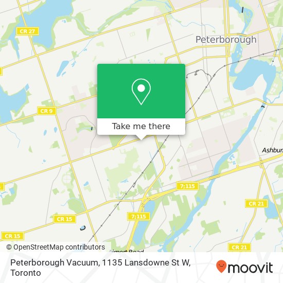 Peterborough Vacuum, 1135 Lansdowne St W plan