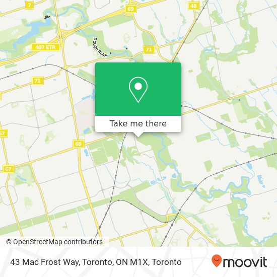 43 Mac Frost Way, Toronto, ON M1X map