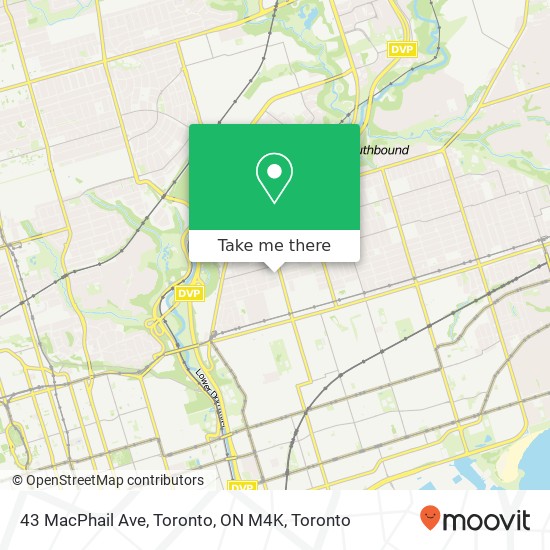 43 MacPhail Ave, Toronto, ON M4K plan