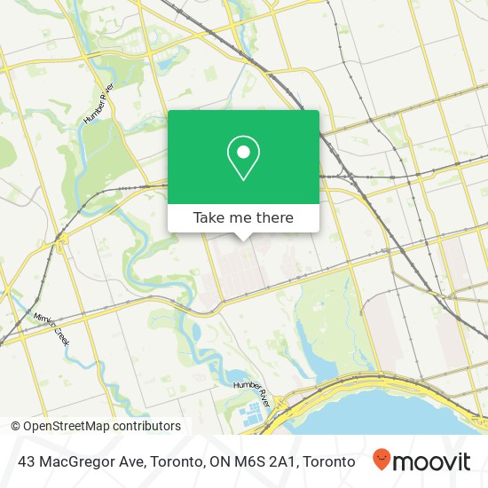 43 MacGregor Ave, Toronto, ON M6S 2A1 map