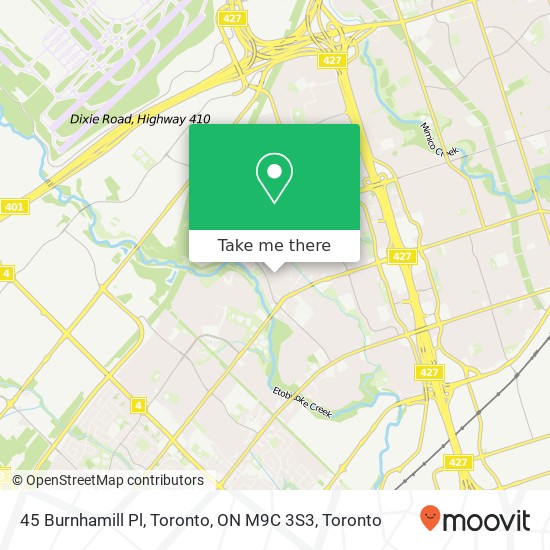 45 Burnhamill Pl, Toronto, ON M9C 3S3 map