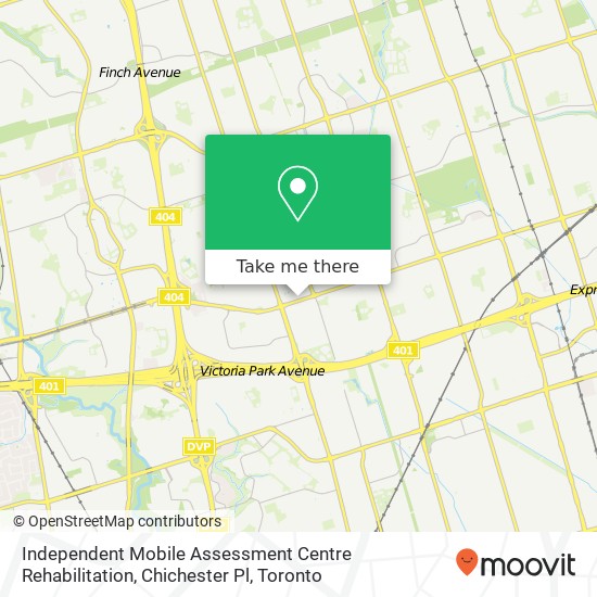 Independent Mobile Assessment Centre Rehabilitation, Chichester Pl map