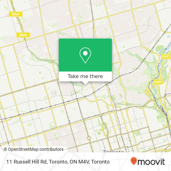 11 Russell Hill Rd, Toronto, ON M4V map
