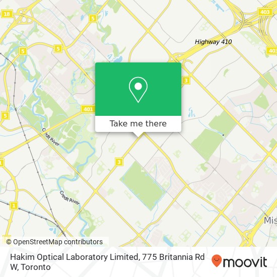 Hakim Optical Laboratory Limited, 775 Britannia Rd W plan