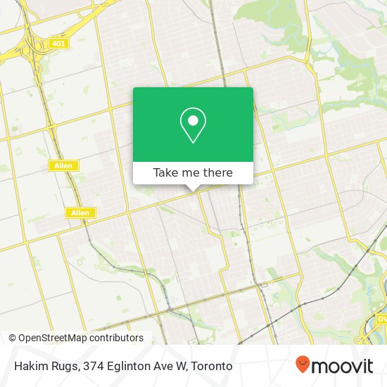 Hakim Rugs, 374 Eglinton Ave W map