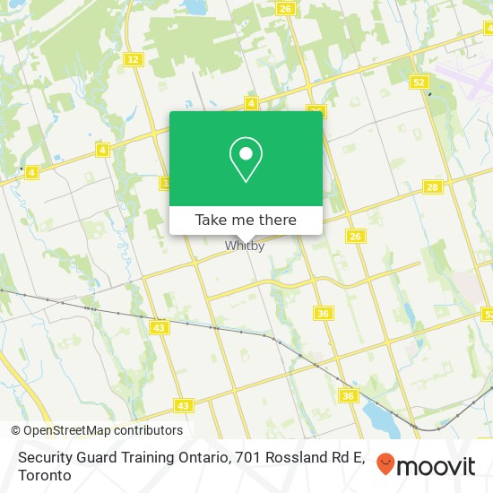 Security Guard Training Ontario, 701 Rossland Rd E map