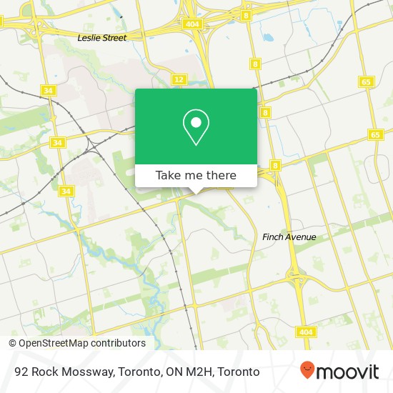 92 Rock Mossway, Toronto, ON M2H map