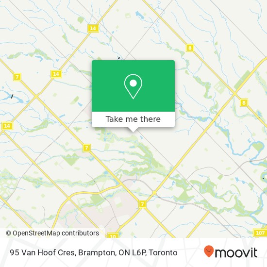 95 Van Hoof Cres, Brampton, ON L6P map