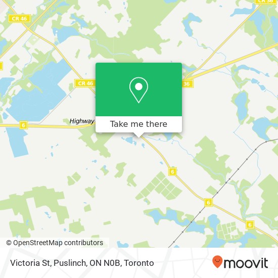 Victoria St, Puslinch, ON N0B map