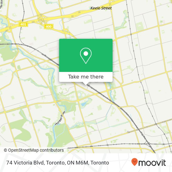 74 Victoria Blvd, Toronto, ON M6M map