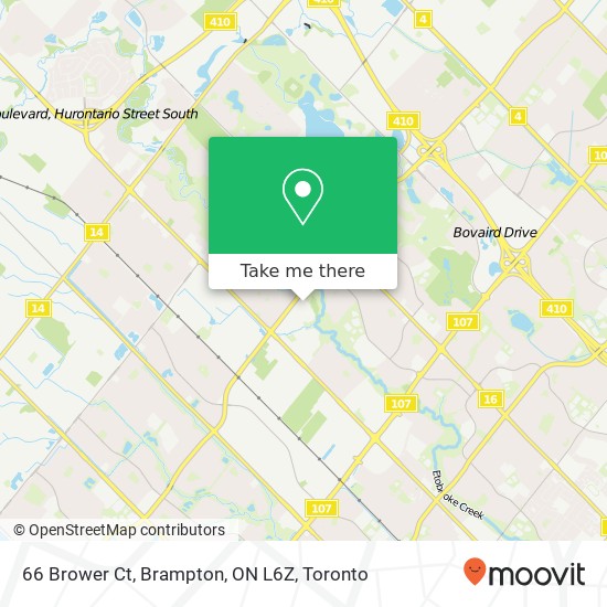 66 Brower Ct, Brampton, ON L6Z map