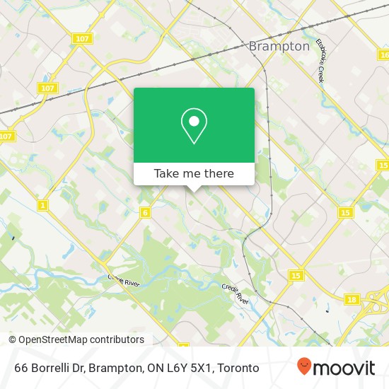 66 Borrelli Dr, Brampton, ON L6Y 5X1 map