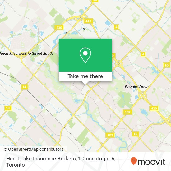 Heart Lake Insurance Brokers, 1 Conestoga Dr map