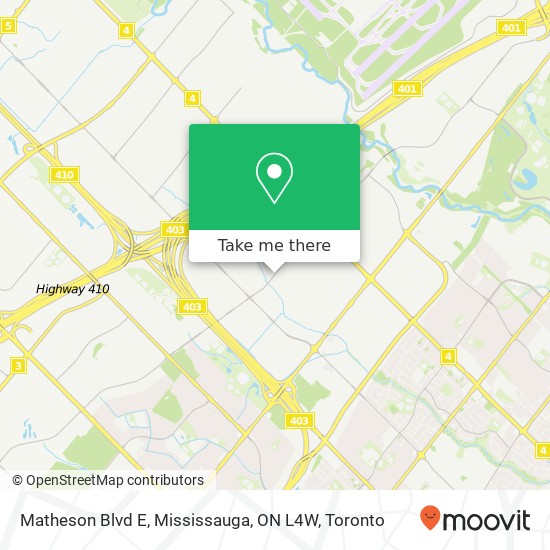 Matheson Blvd E, Mississauga, ON L4W map