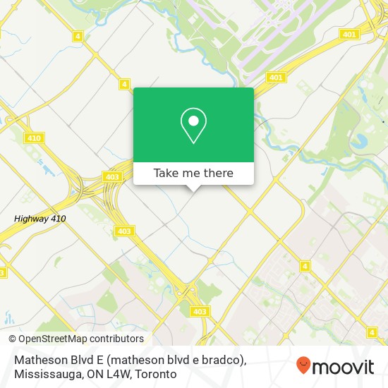 Matheson Blvd E (matheson blvd e bradco), Mississauga, ON L4W map