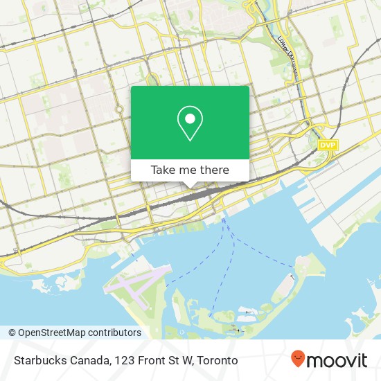 Starbucks Canada, 123 Front St W map