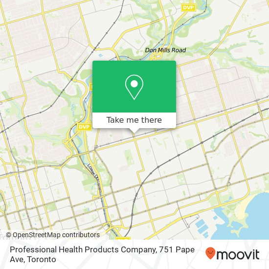 Professional Health Products Company, 751 Pape Ave map