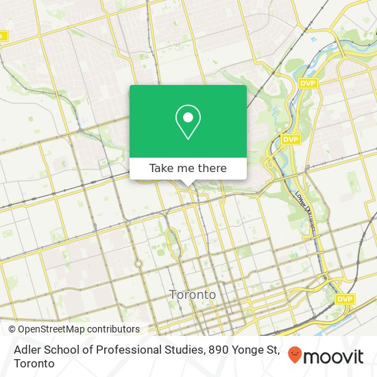 Adler School of Professional Studies, 890 Yonge St map