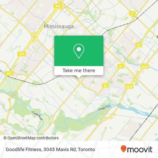 Goodlife Fitness, 3045 Mavis Rd map