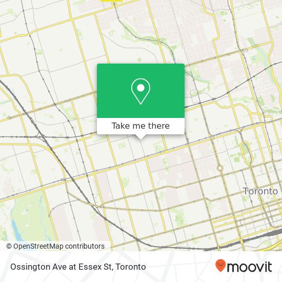 Ossington Ave at Essex St map