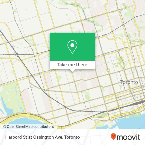 Harbord St at Ossington Ave map