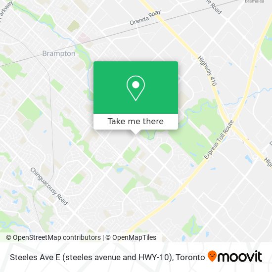 Steeles Ave E (steeles avenue and HWY-10) map