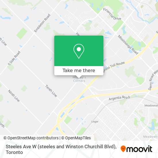 Steeles Ave W (steeles and Winston Churchill Blvd) map