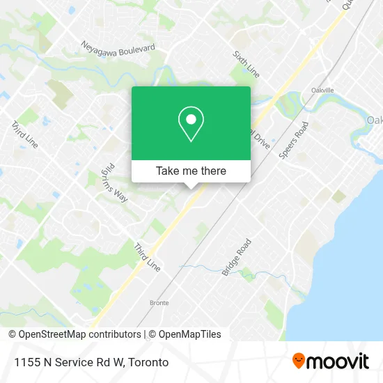 1155 N Service Rd W map