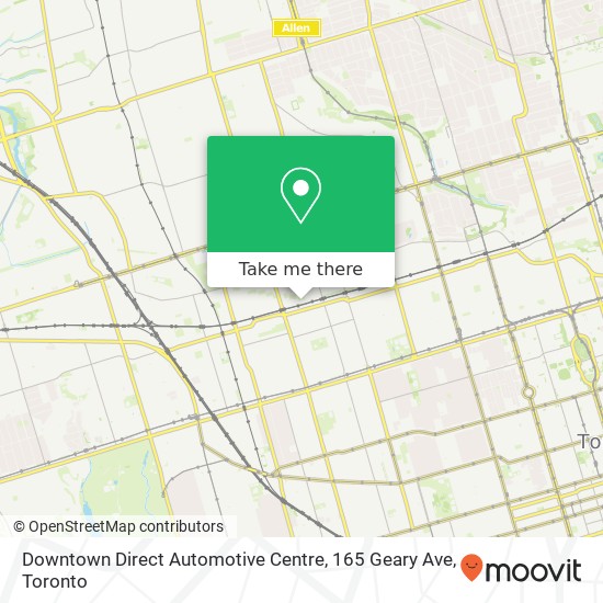 Downtown Direct Automotive Centre, 165 Geary Ave plan