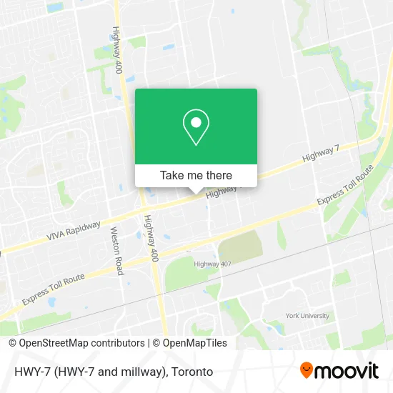 HWY-7 (HWY-7 and millway) map