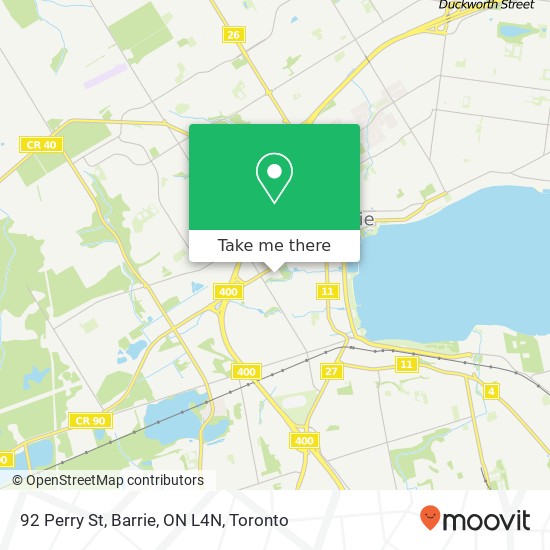 92 Perry St, Barrie, ON L4N map