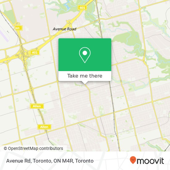 Avenue Rd, Toronto, ON M4R map