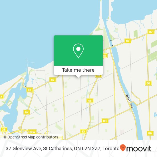 37 Glenview Ave, St Catharines, ON L2N 2Z7 map