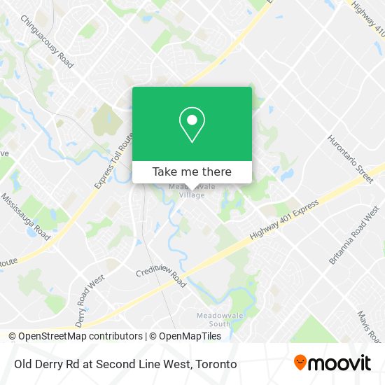 Old Derry Rd at Second Line West map