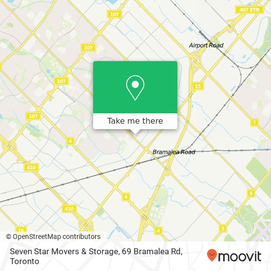 Seven Star Movers & Storage, 69 Bramalea Rd map