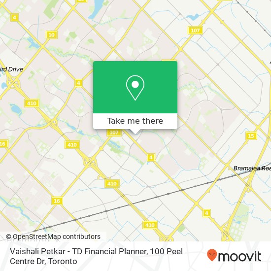 Vaishali Petkar - TD Financial Planner, 100 Peel Centre Dr plan