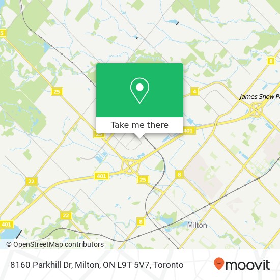 8160 Parkhill Dr, Milton, ON L9T 5V7 map