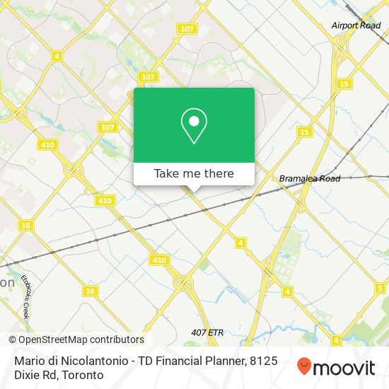 Mario di Nicolantonio - TD Financial Planner, 8125 Dixie Rd map