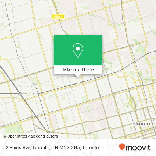 2 Rains Ave, Toronto, ON M6G 3H5 map