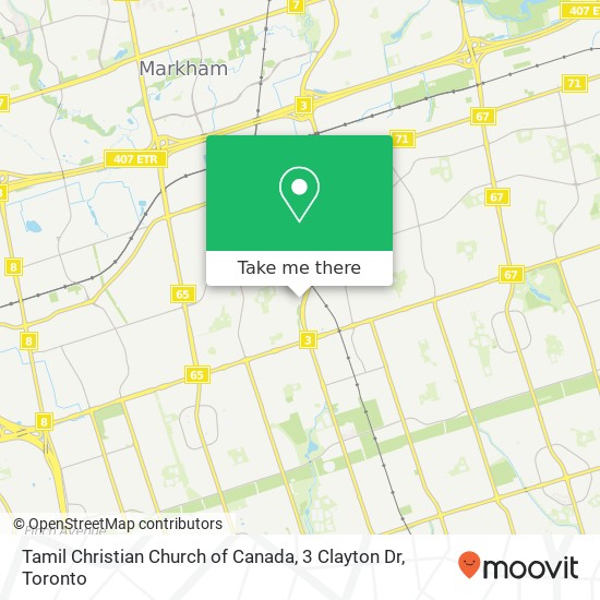 Tamil Christian Church of Canada, 3 Clayton Dr map