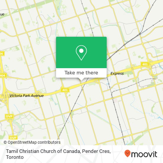 Tamil Christian Church of Canada, Pender Cres map