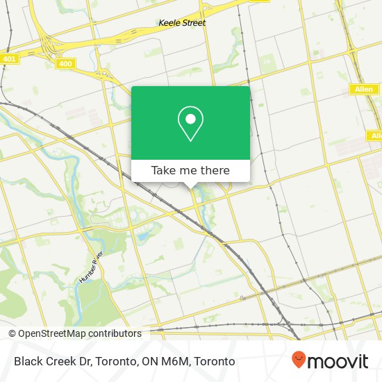 Black Creek Dr, Toronto, ON M6M map