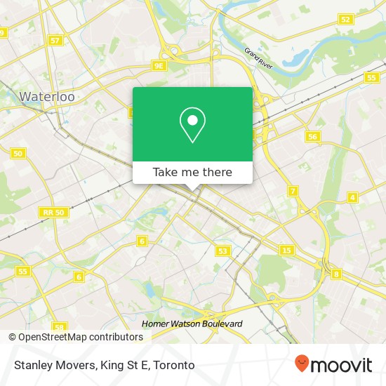 Stanley Movers, King St E map