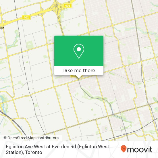 Eglinton Ave West at Everden Rd (Eglinton West Station) map