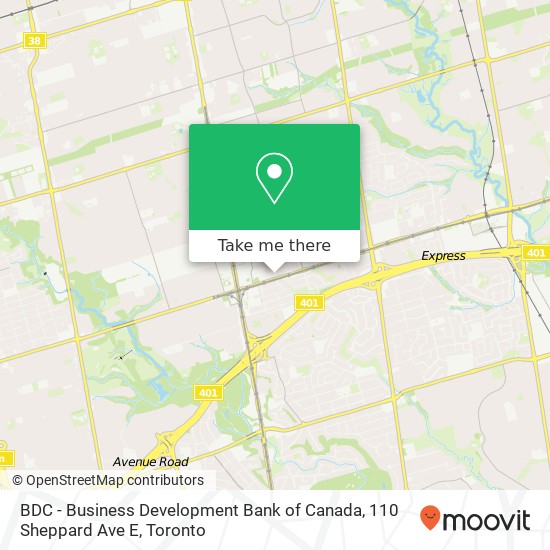 BDC - Business Development Bank of Canada, 110 Sheppard Ave E map