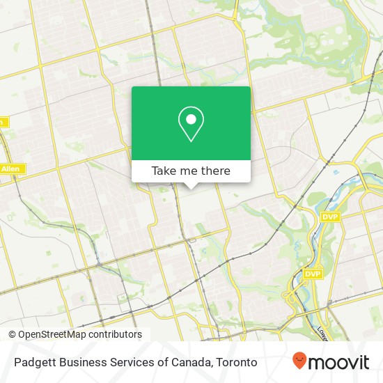 Padgett Business Services of Canada map