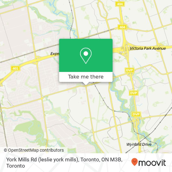 York Mills Rd (leslie york mills), Toronto, ON M3B map