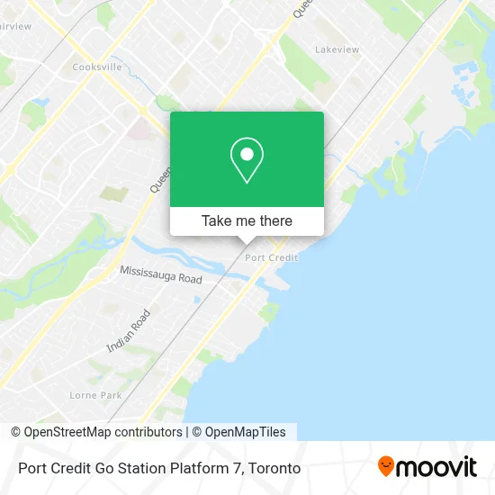 Port Credit Go Station Platform 7 map