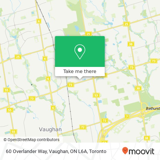 60 Overlander Way, Vaughan, ON L6A map