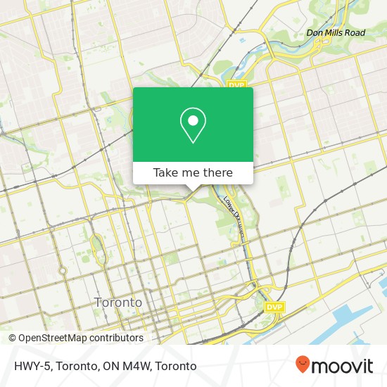 HWY-5, Toronto, ON M4W map